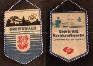 Wimpel vom VE-Kombinat Kernkraftwerke Bruno Leuschner Greifswald