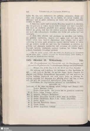 145. 1525, Oktober 13. Wittenberg