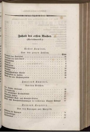 Inhalt der ersten Buches.