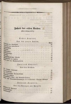 Inhalt der ersten Buches.