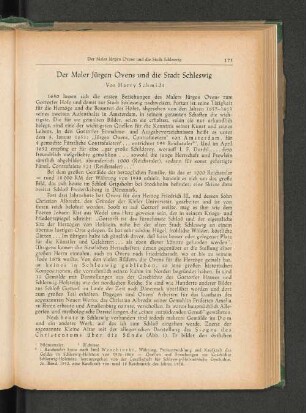 Der Maler Jürgen Ovens und die Stadt Schleswig