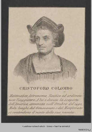 Folge von Bildnissen : Männerbildnisse, Entdecker : Bildnis des Christopher Columbus