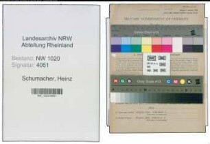 Entnazifizierung Heinz Schumacher , geb. 25.12.1915 (Kunstgewerbehandel)