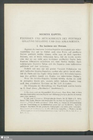 Neuntes Kapitel. Firnissen Und Retouchieren Der Fertigen Gelatine-Negative Und Das Ablackieren