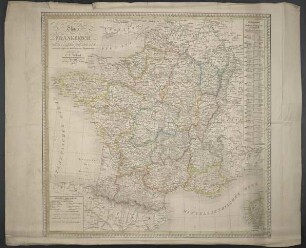 Charte von Frankreich : Nach den vorzüglichsten Hülfsmitteln, und der neuesten äusseren und inneren Begraenzung