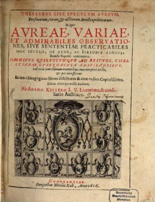 Thesaurus sive speculum aureum