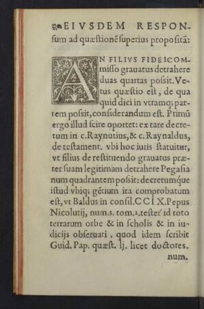 Eiusdem responsum ad quaestione superius proposita