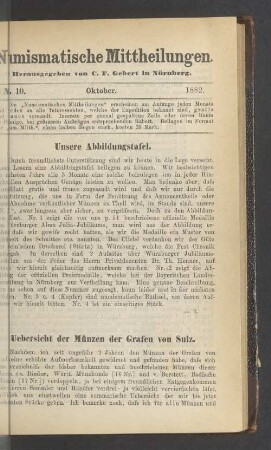 Nr. 10. Oktober 1882