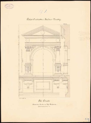 Palazzo Ducale (Dogenpalast), Venedig (Für Veröffentlichung Palastarchitektur Italiens): Fensterdetails Nordseite