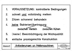 Anforderungen an Melkmaschinen