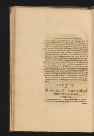 Caput IV. De Miserecordia Intempestiva intuitu societatis Herilis.