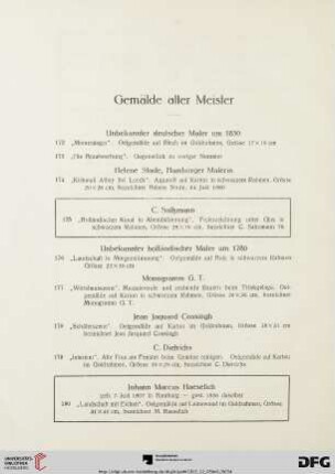 Gemälde alter Meister (Nr. 172-202)