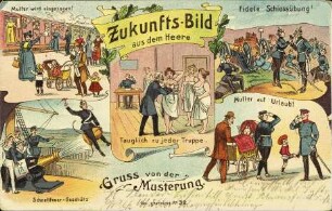 Zukunfts-Bild aus dem Heere - Gruss von der Musterung.
