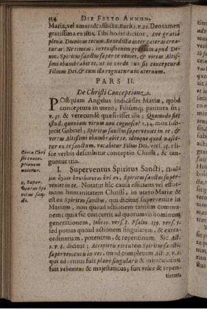 Pars II. De Christi Conceptione