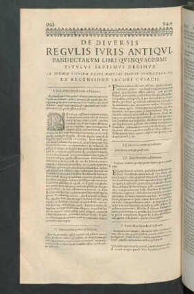 De diversis regulis iuris antiqui.