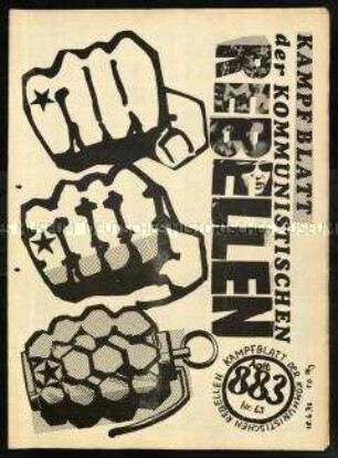 Untergrund-Zeitung der außerparlamentarischen Opposition "agit 883" Nr. 63