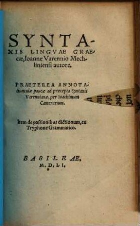 Syntaxis Lingvae Graecae