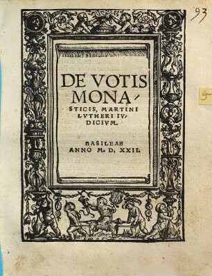 De Votis Monasticis, Martini Lvtheri Ivdicivm