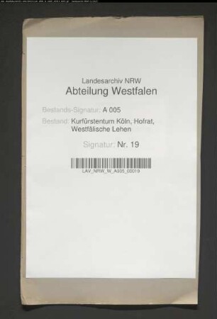 Die noch ausstehenden Belehnungen. Mit Liste