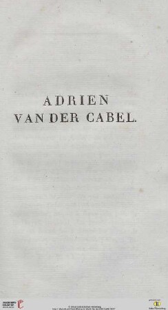 Adrien van der Cabel