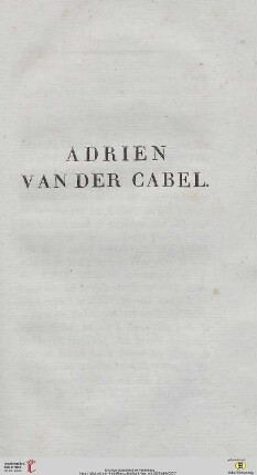 Adrien van der Cabel