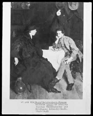 Im Atelier (Lothar Meggendorfer und Bildhauer Schmidt)