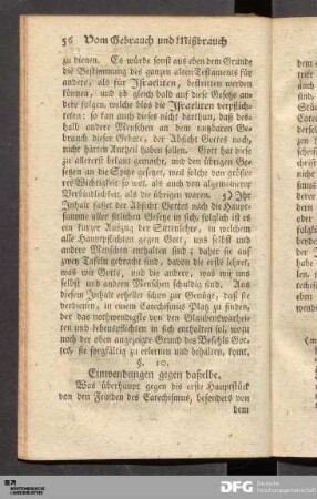 10. Einwendungen gegen daßelbe.