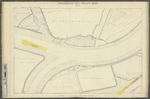 Stromkarte der Norder-Elbe. Blatt III. : Der Busch. Wilhelmsburg. Spadenlander Ausschlag. Billwärder Insel