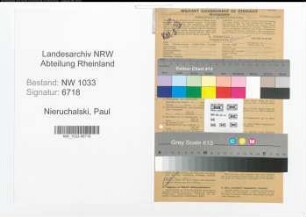 Entnazifizierung Paul Nieruchalski , geb. 29.05.1908 (Polizeibeamter)