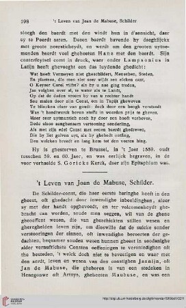 ‘t Leven van Joan de Mabuse, Schilder