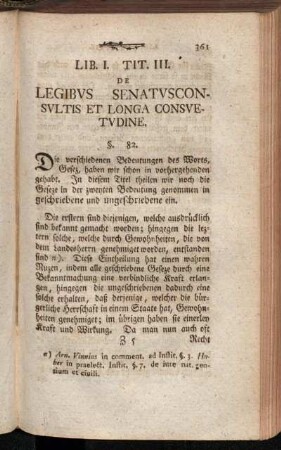Lib I. Tit. III. De Legibvs Senatvsconsvltis Et Longa Consvetvdine.