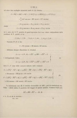 Sopra alcune proprietà di due triangoli reciproci rispetto ad una conica.