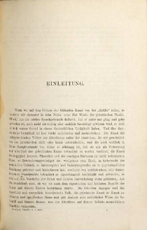 Geschichte der griechischen Plastik, Band 1