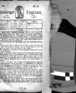 Bamberger Tagblatt. 1877, [3] = Juli - Sept