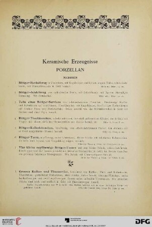 Keramische Erzeugnisse (Nr. 1-277)