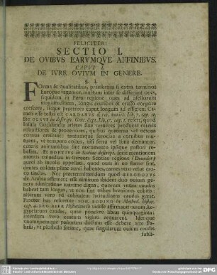 Sectio I. De Ovibus Earumque Affinibus