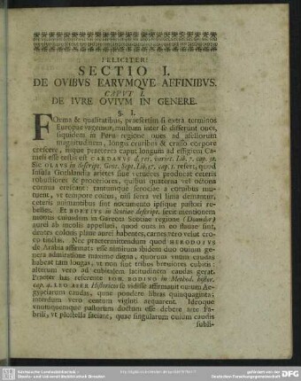 Sectio I. De Ovibus Earumque Affinibus