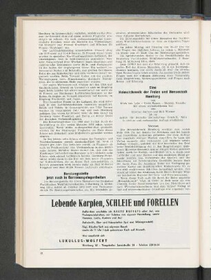Eine Heimatchronik der Freien und Hansestadt Hamburg