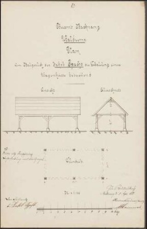 Specht, Jakob, Bauer Bau eines Schuppens