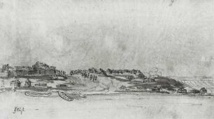Kokengauzen (Koknese), Stadt und Schloß am Fluß Düna in Livland (rechte Bildhälfte). Blatt 4.r