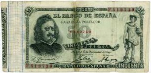 Geldschein, 50 Pesetas, 25.11.1899