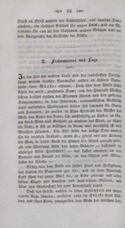 2. Freimaurerei und Loge. (1819.)