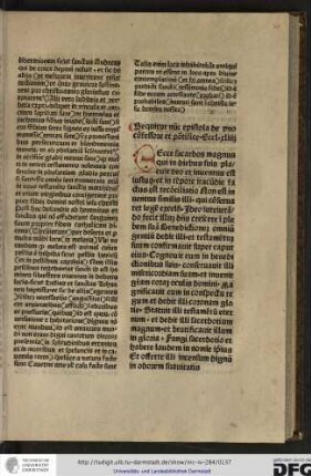 Sequitur nunc epistola de uno confessore et pontifice, eccl xliiii.