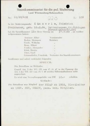 Kümmerle, Friedrich