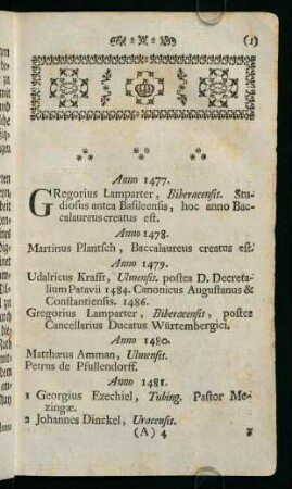 Magisterii Anno 1477 - 1556