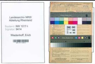 Entnazifizierung Erich Wiedenhoff , geb. 12.05.1898 (Buchdrucker)