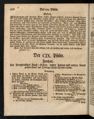 906-924, Der CIX. Psalm