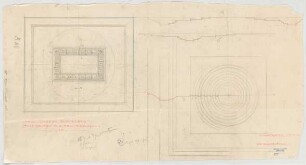 Thiersch, Friedrich von; Glonn (Obb.); Schloss Zinneberg - Altes Schloss - Decke im Brauhaus (Ansicht, Schnitt)