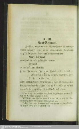 A. B. Kauf-Contract