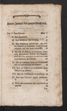 Haupt-Innhalt des ganzen Büchleins.